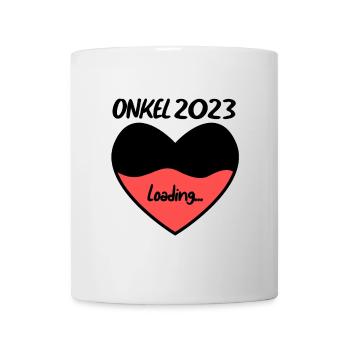 Onkel 2023 herz loading - Tasse - Weiß - Vorne
