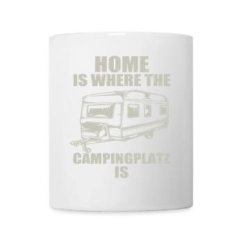 Zuhause am Campingplatz - Tasse - Weiß - Vorne