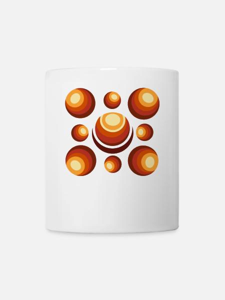 Retro Kugel Muster Mid-Century - Tasse - Weiß