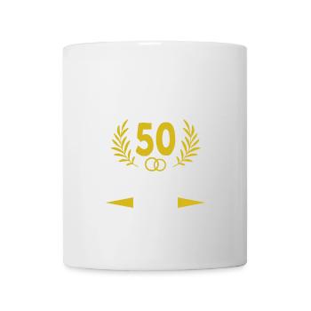 Goldene Hochzeit 50 Hochzeitstag Ehemann Ehefrau - Tasse - Weiß - Vorne