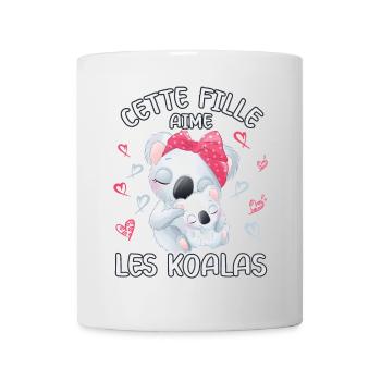Dieses Mädchen Liebt Koalas - Tasse - Weiß - Vorne