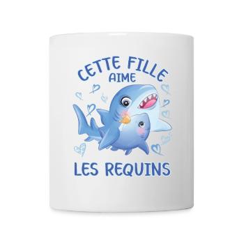 Dieses Mädchen Liebt Haie - Tasse - Weiß - Vorne