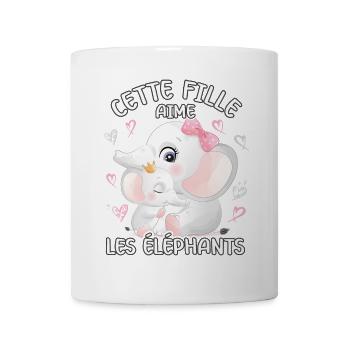 Dieses Mädchen Liebt Elefanten - Tasse - Weiß - Vorne