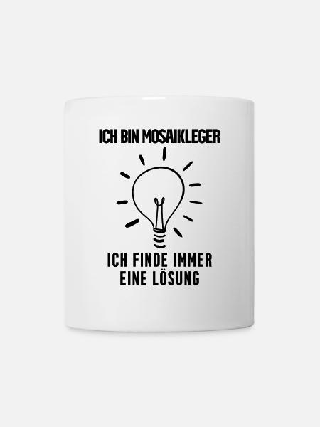 Mosaikleger Beruf Ausbildung - Tasse - Weiß