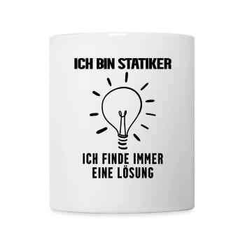 Statiker Beruf Ausbildung - Tasse - Weiß - Vorne