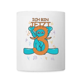 Drei Jahre alt - Tasse - Weiß - Vorne