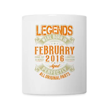 Légende d’anniversaire de février 2016 - Mug blanc - blanc - Devant