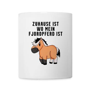 Norwegisches Fjordpferd Pferd Hauspferd Pferde - Tasse - Weiß - Vorne