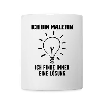 Malerin Beruf Ausbildung - Tasse - Weiß - Vorne