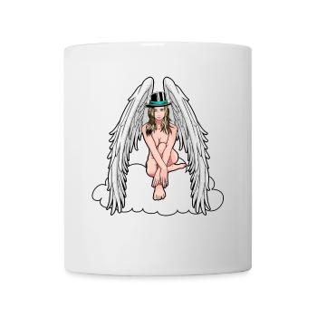 Dominatrix ange céleste femme nue érotique sexy - Mug blanc - blanc - Devant