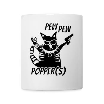 Rockerkatze Pew Pew Metal Festival - Tasse - Weiß - Vorne