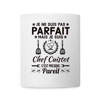Pas Parfait mais chef CUISTOT 1 - Mug blanc - blanc - Devant