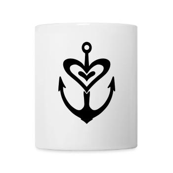 Cœur d’ancrage - Mug blanc - blanc - Devant