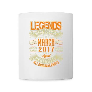 2017 März Geburtstag Legende - Tasse - Weiß - Vorne