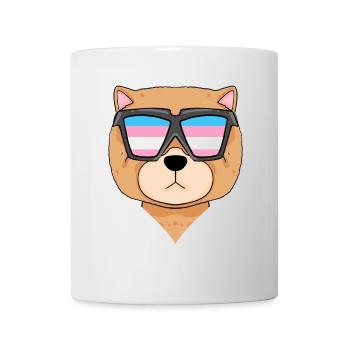 Transgender Chow Chow Dog - Dog with Glasses - Mug - white - Front