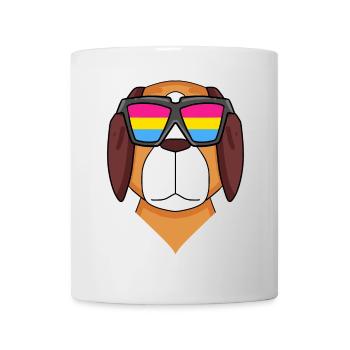 Pansexuell Bernhardiner Hund - Hund mit Brille - Tasse - Weiß - Vorne