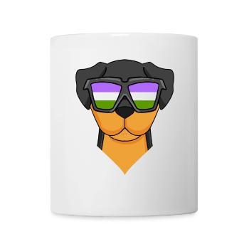 Genderqueer Chien Lgbt Rottweiler - Mug blanc - blanc - Devant