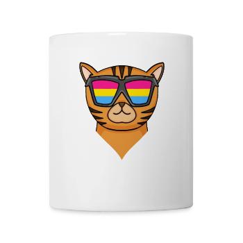 Chat pansexuel du Bengale - Chat avec lunettes - Mug blanc - blanc - Devant