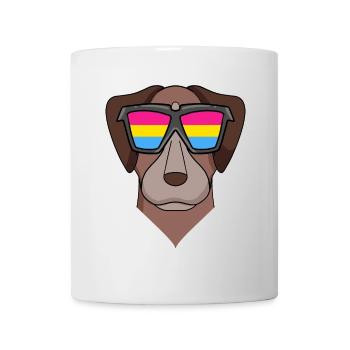 Pansexual Pointer Dog - Dog with Glasses - Mug - white - Front