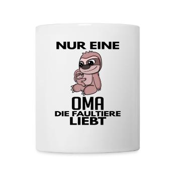 Oma Großmutter Faultier - Tasse - Weiß - Vorne