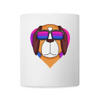 Bisexuell Bernhardiner Hund - Hund mit Brille - Tasse - Weiß - Vorne