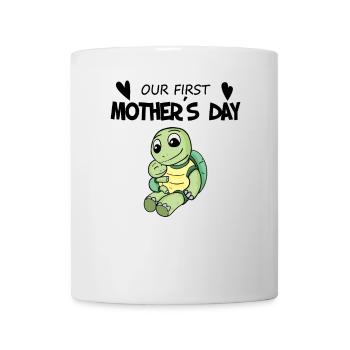 Cadeau de fête des mères - Notre première fête des mères - Mug blanc - blanc - Devant