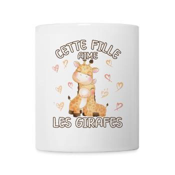 Dieses Mädchen Liebt Giraffen - Tasse - Weiß - Vorne