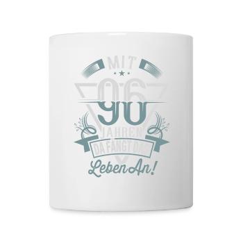 96. Geburtstag Da Fängt Das Leben An - Tasse - Weiß - Vorne