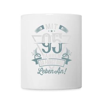 95. Geburtstag Da Fängt Das Leben An - Tasse - Weiß - Vorne