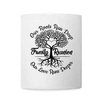 Réunion de famille Nos racines sont profondes - Mug blanc - blanc - Devant