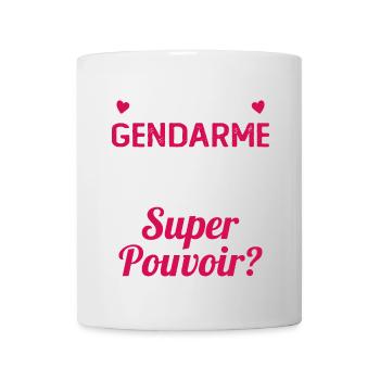 Je Suis Une Gendarme c'est Mon Super Pouvoir - Mug blanc - blanc - Devant