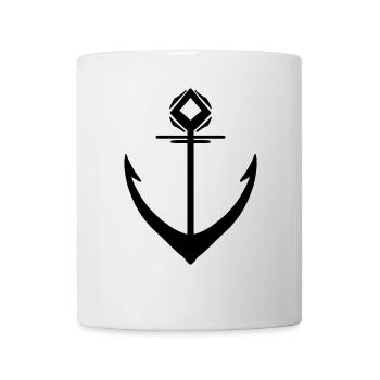 Anker Schwarz - Tasse - Weiß - Vorne
