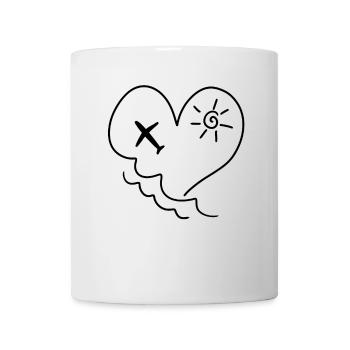 Holiday Sun Heart Beach Sea Flyer - Mug - white - Front