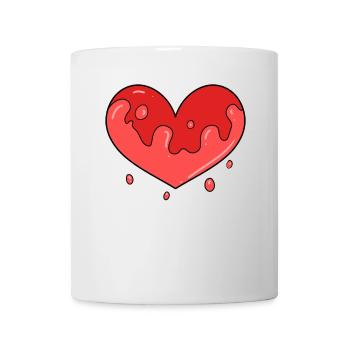 Herz Blut - Tasse - Weiß - Vorne