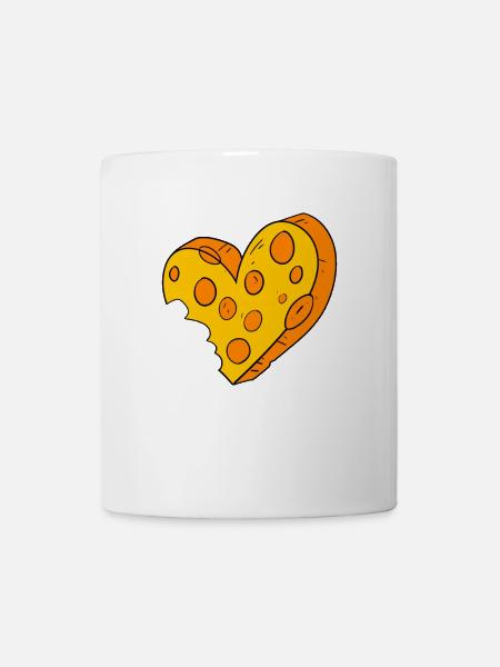 Käse Herz - Tasse - Weiß