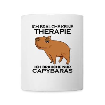 Capybara Wasserschwein Spruch Geschenk - Tasse - Weiß - Vorne