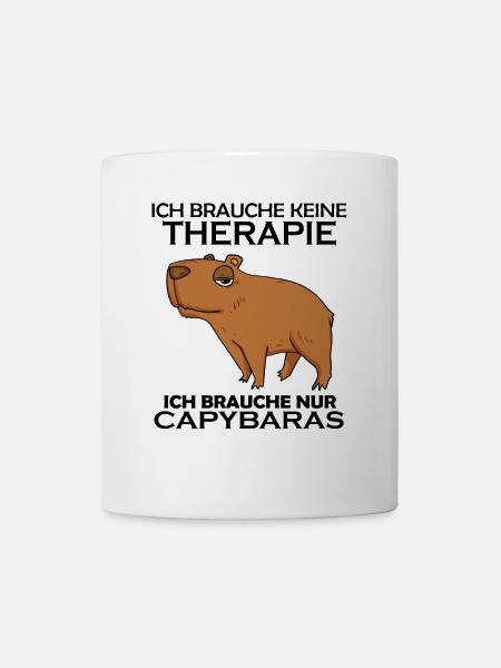 Capybara Wasserschwein Spruch Geschenk - Tasse - Weiß