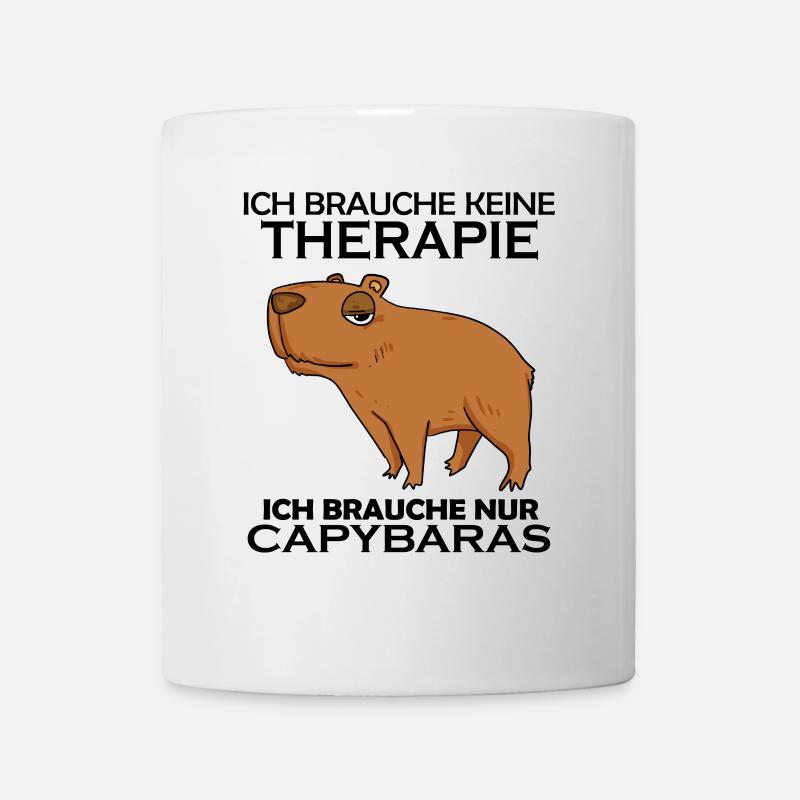 Capybara Wasserschwein Spruch Geschenk - Tasse - Weiß