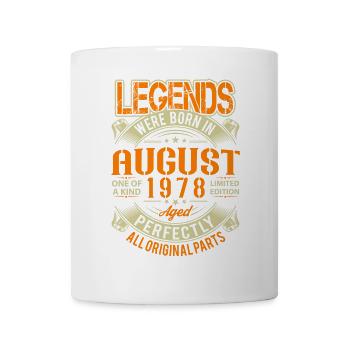 1978 August Geburtstag Legende - Tasse - Weiß - Vorne