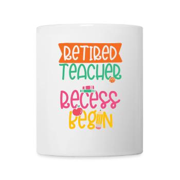 Ruheständler Lehrer Freiheit Design - Tasse - Weiß - Vorne