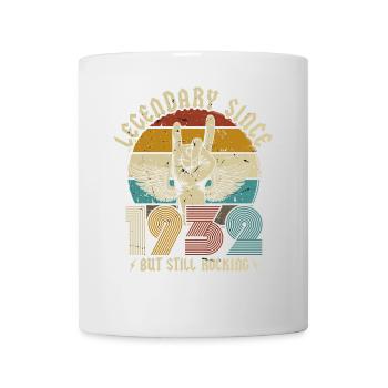 1932 né 90 ans anniversaire rétro - Mug blanc - blanc - Devant