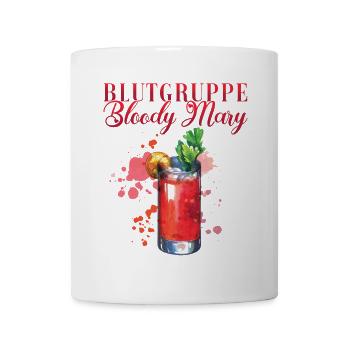 Blutgruppe Bloody Mary Cocktail für Barkeeper - Tasse - Weiß - Vorne