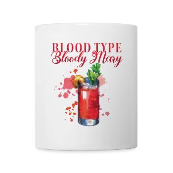 Blood Type Bloody Mary Cocktail für Barkeeper - Tasse - Weiß - Vorne