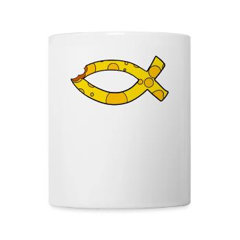 Fromage symbole de poisson - Mug blanc - blanc - Devant