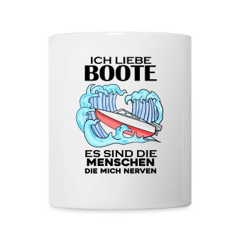 Motorboot Kapitän Bootsführerschein - Tasse - Weiß - Vorne