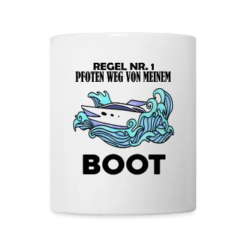 Motorboot Kapitän Boot Boote Seefahrt - Tasse - Weiß - Vorne