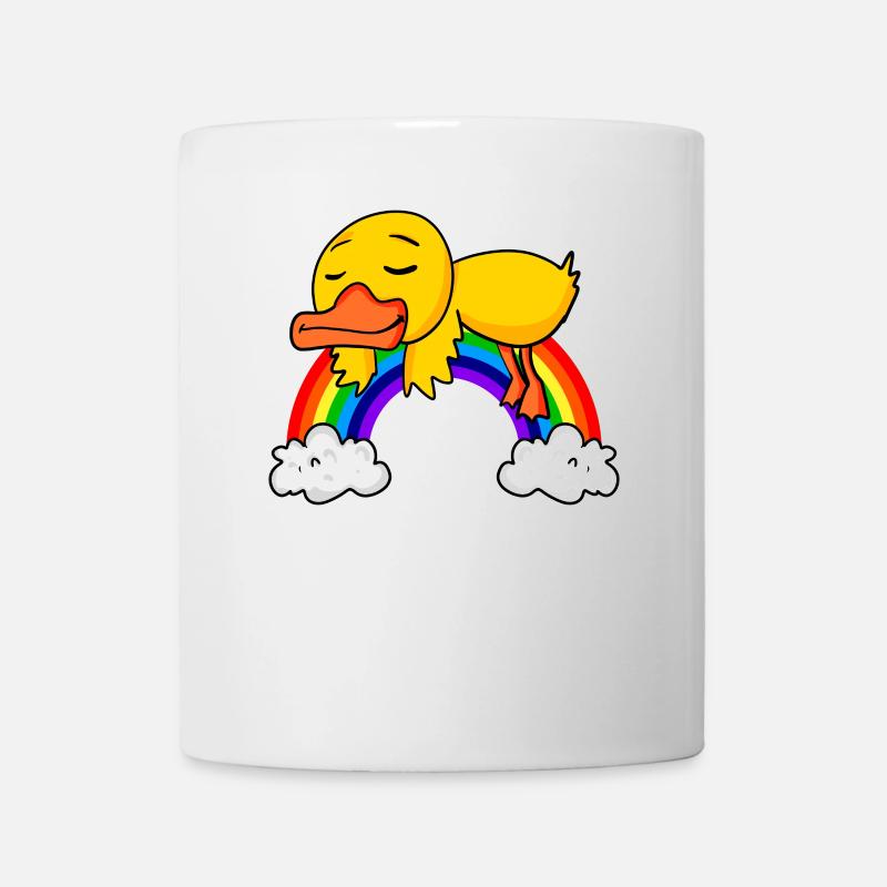 Regenbogen Ente - Tasse - Weiß