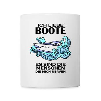 Motorboot Kapitän - Tasse - Weiß - Vorne