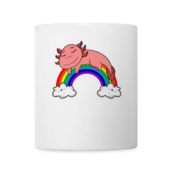 Regenbogen Axolotl - Tasse - Weiß - Vorne