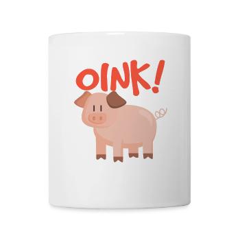 Schwein Oink - Tasse - Weiß - Vorne